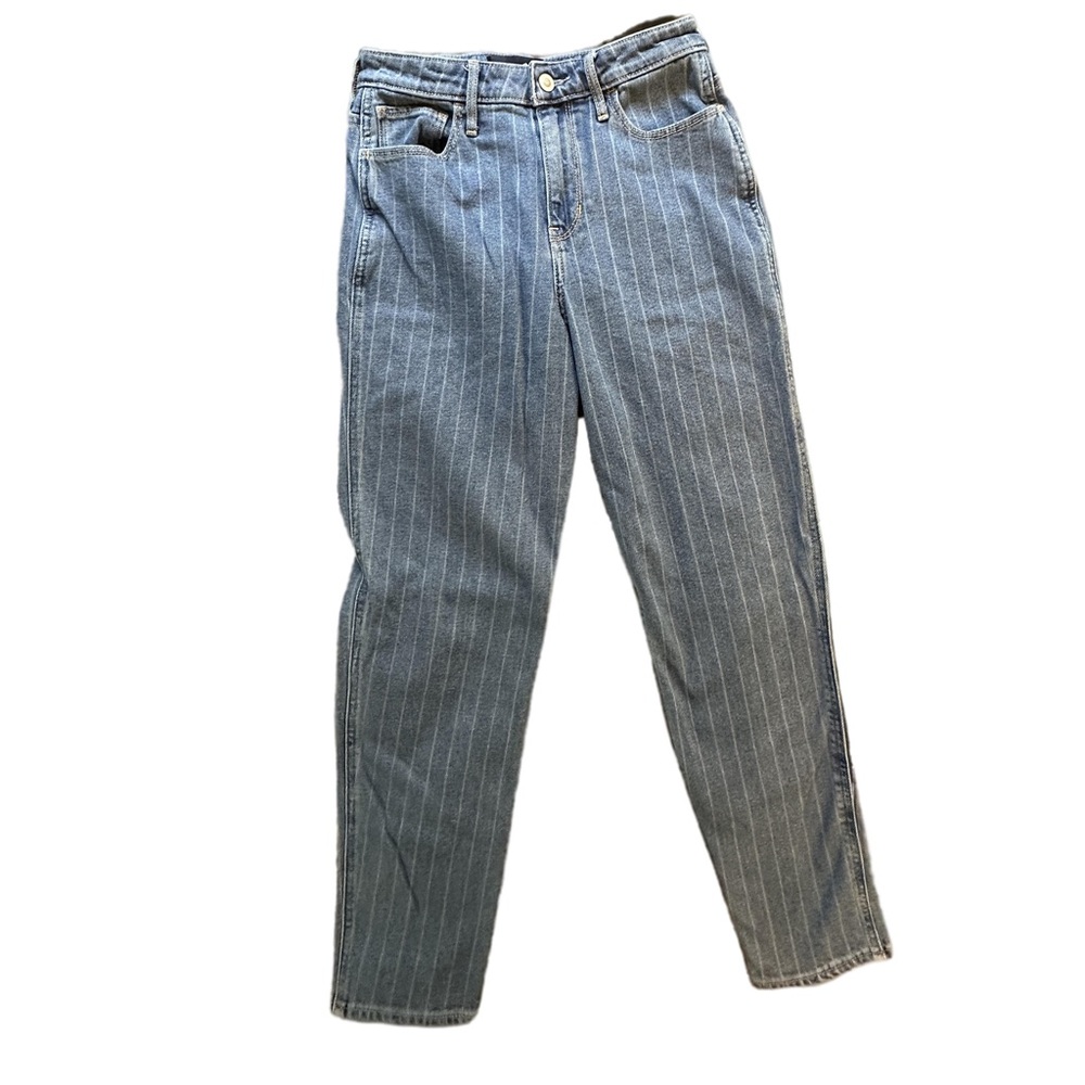 Hollister women’s 7 pinstriped mom jeans